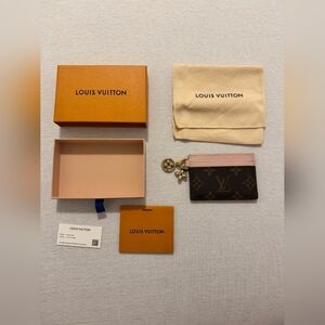 Louis Vuitton Brown and Pink Charms Card Holder